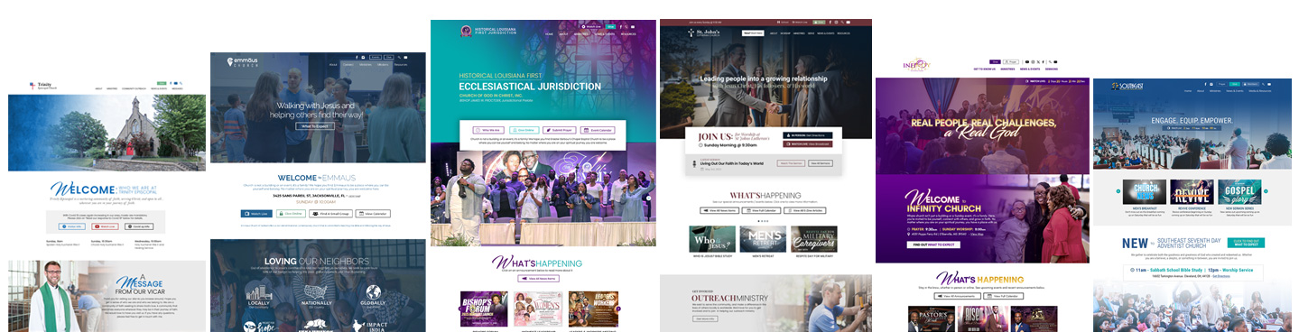 custom church website design examples 1